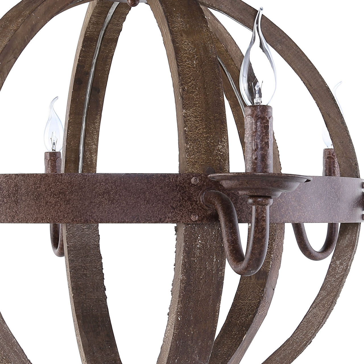 Catapult Chandelier, Antique Brass