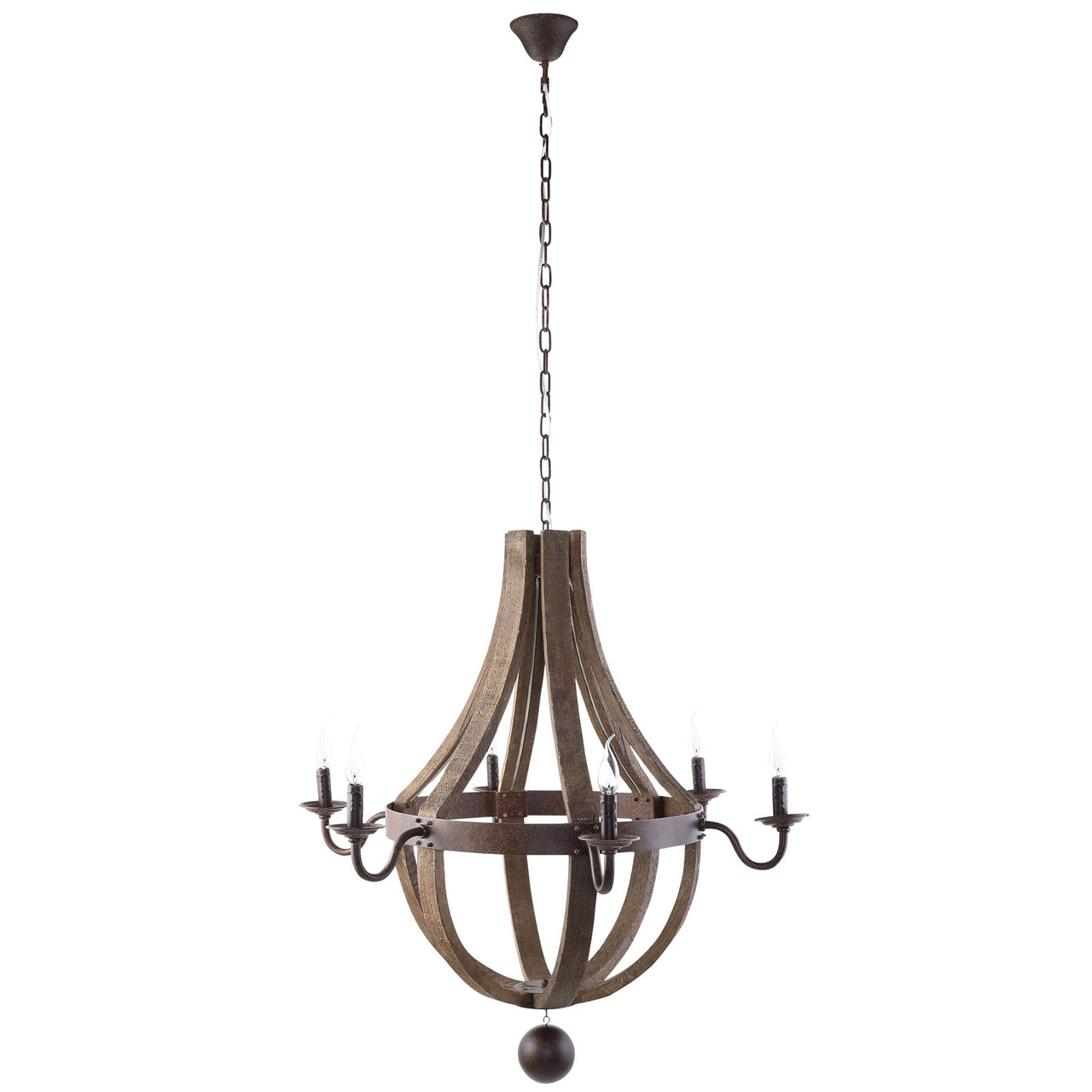 Ballista Chandelier, Antique Brass