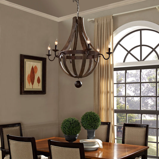 Arbalest Chandelier, Antique Brass
