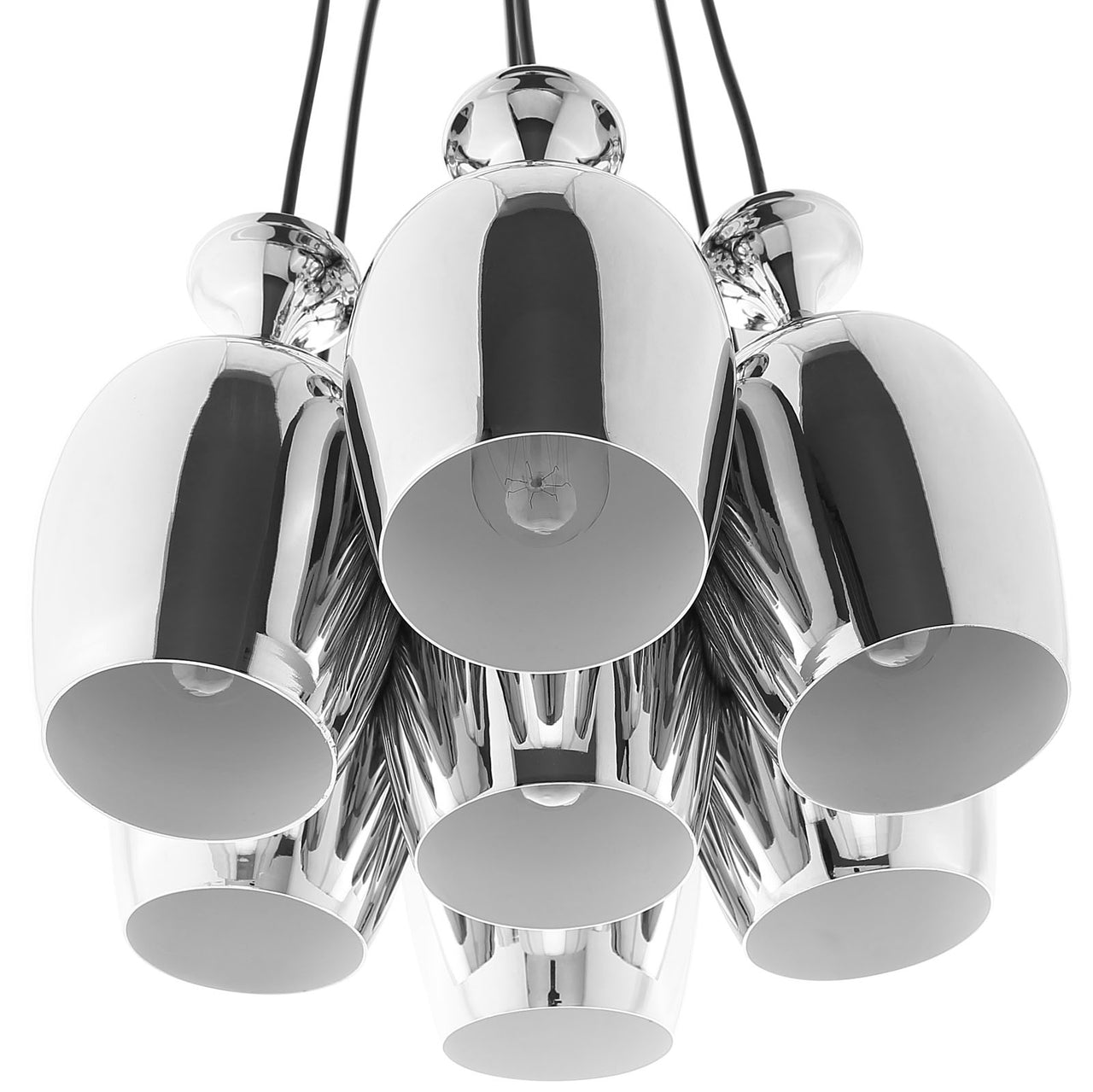 Overflow Metal Chandelier, Silver