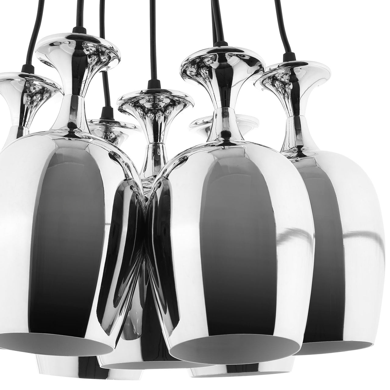 Overflow Metal Chandelier, Silver