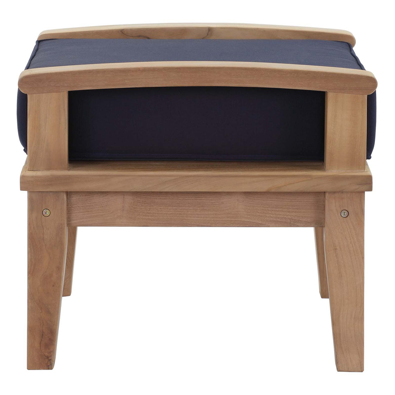 Marina 6 Piece Outdoor Patio Teak Set, Natural Wood & Navy