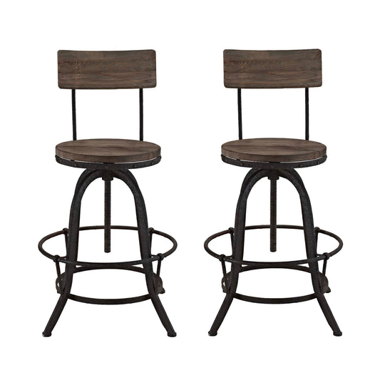 Embark Bar Stool Set of 2, Brown
