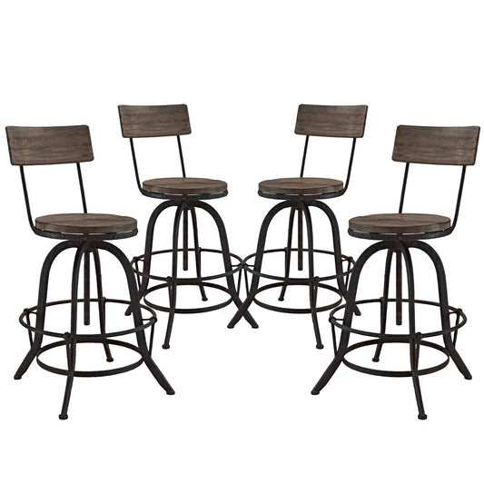 Embark Bar Stool Set of 4, Brown