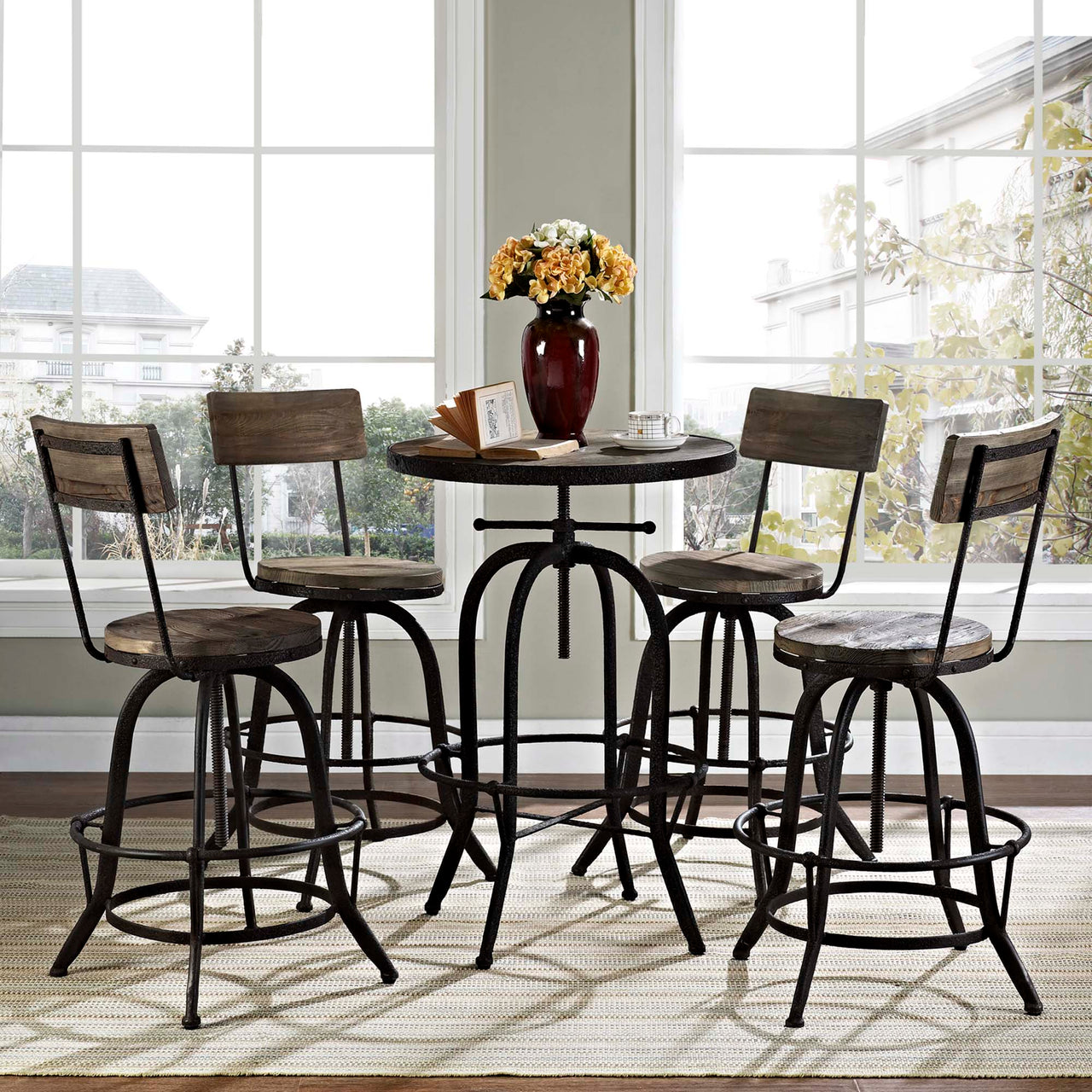 Embark Bar Stool Set of 4, Brown