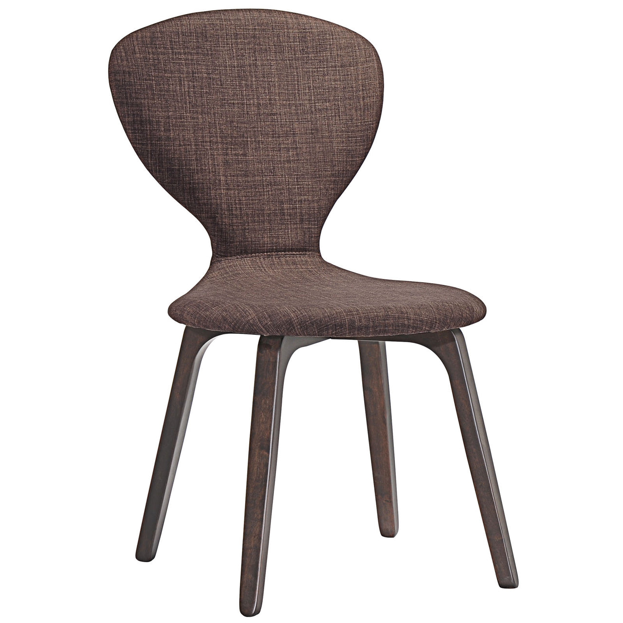 Tempest Dining Side Chair, Walnut & Brown