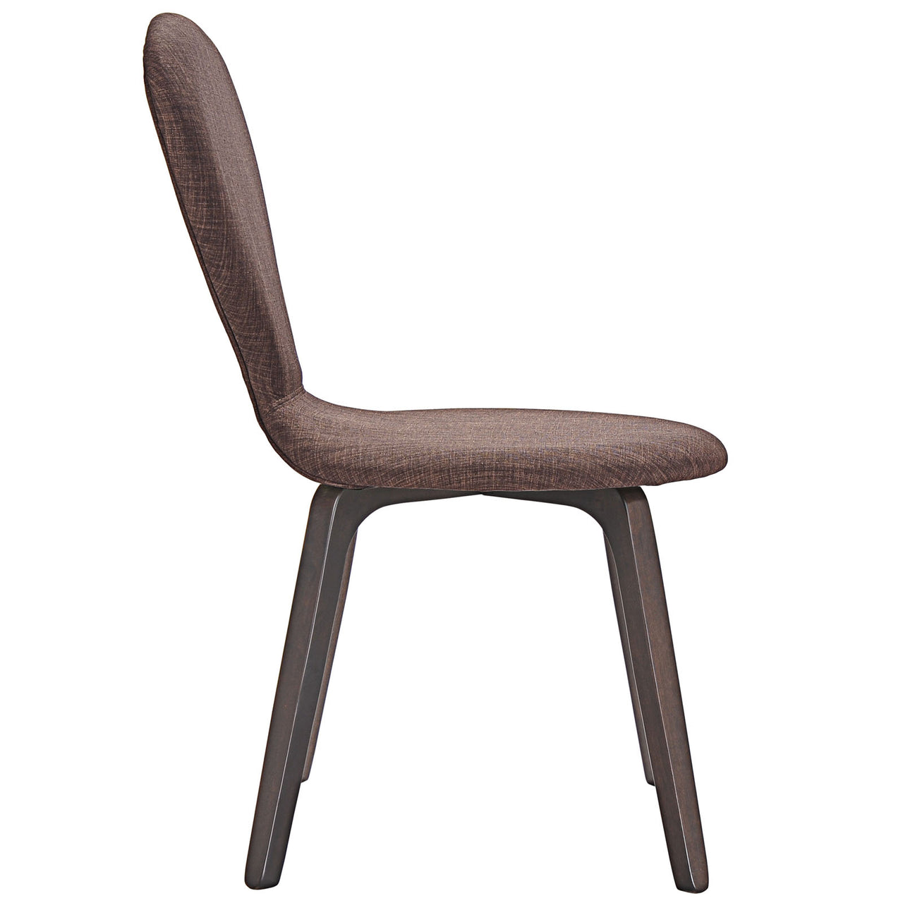 Tempest Dining Side Chair, Walnut & Brown