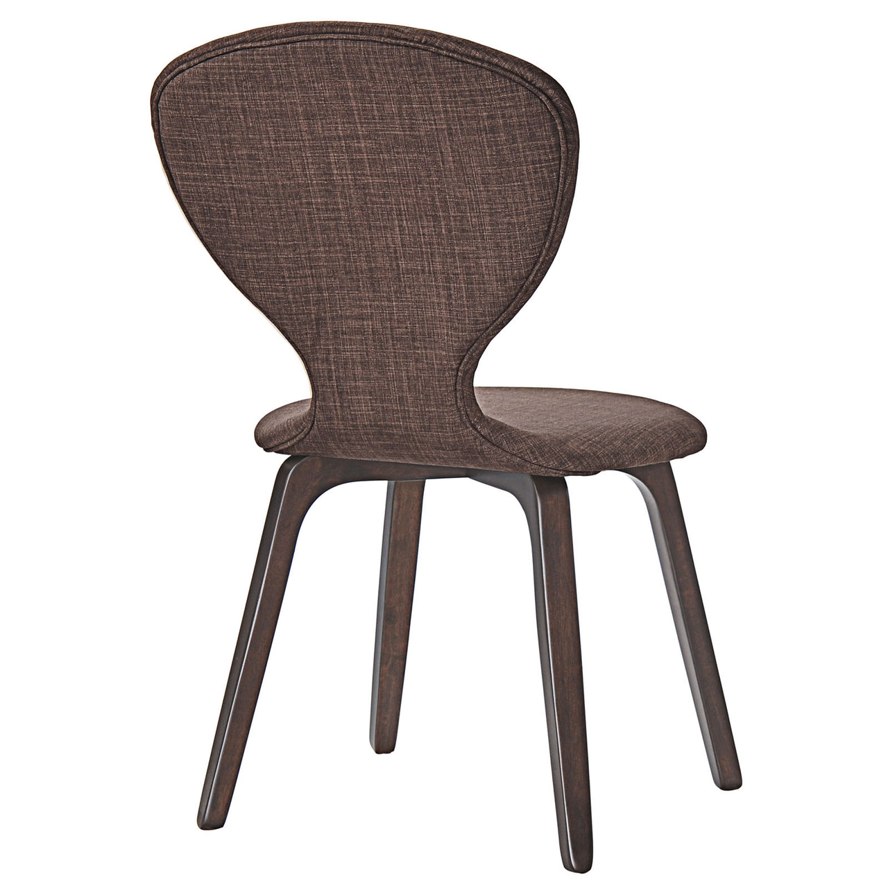 Tempest Dining Side Chair, Walnut & Brown