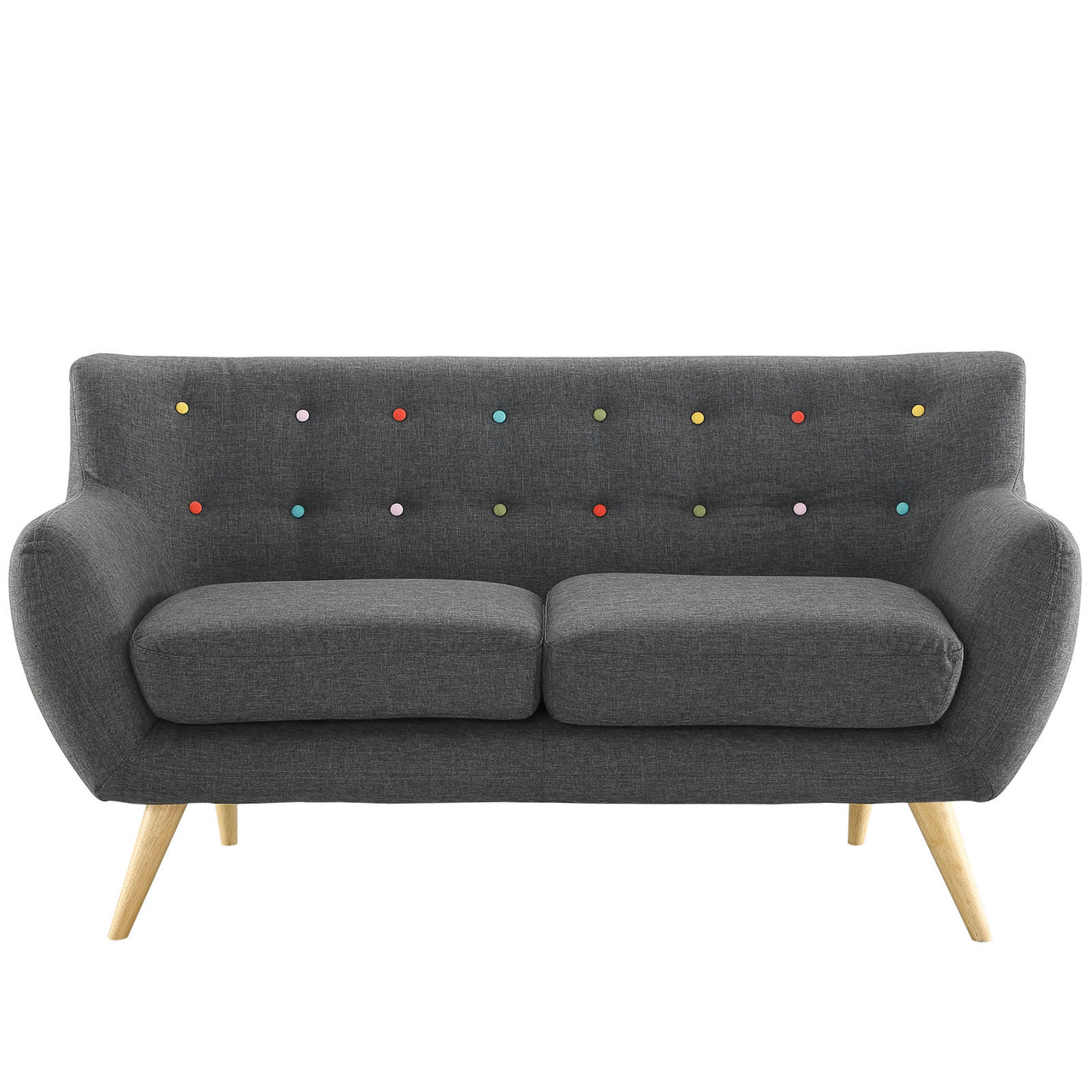 Engage Fabric Loveseat, Gray