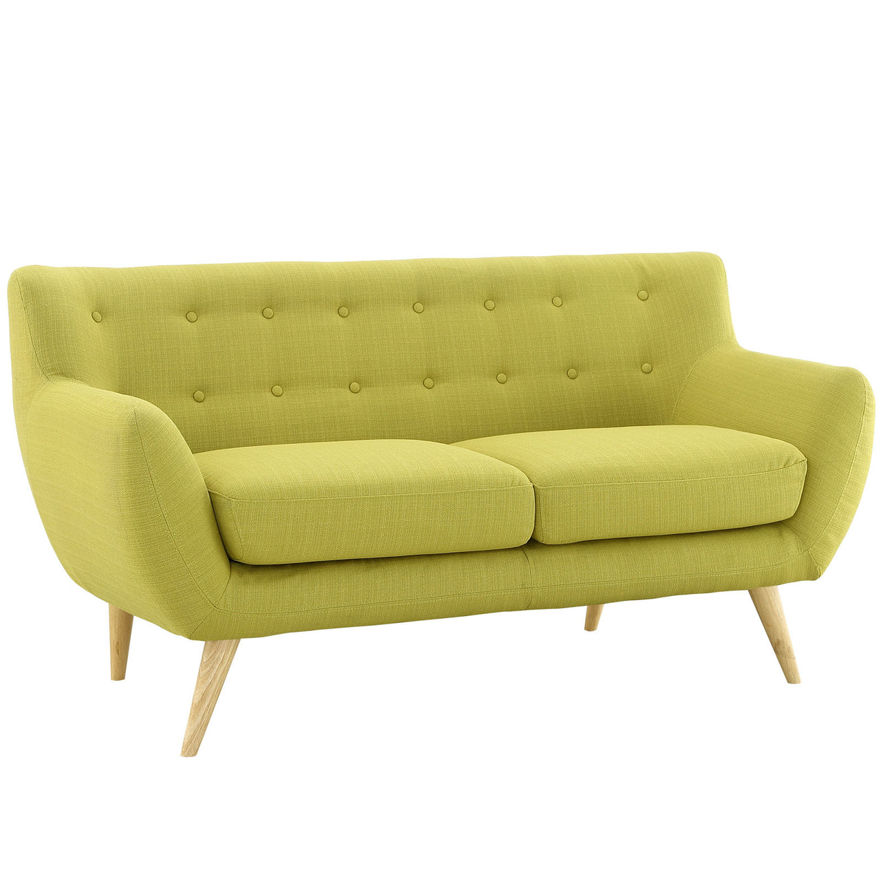 Engage Fabric Loveseat, Chartreuse