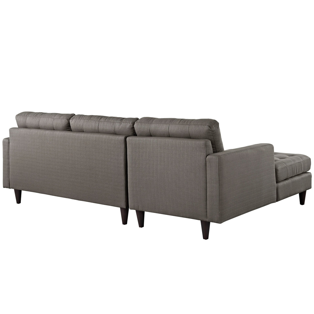 Dynasty Left-Facing Fabric Sectional Sofa, Granite