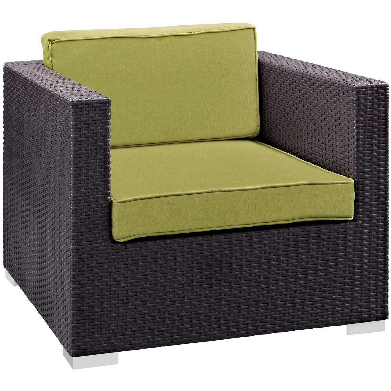 Gather Outdoor Patio Armchair, Espresso & Peridot