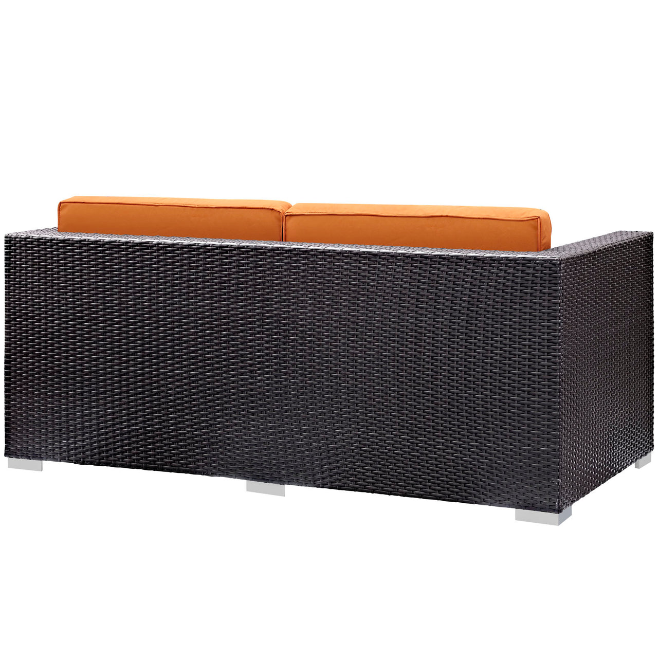 Commune Alfresco Loveseat, Espresso & Orange