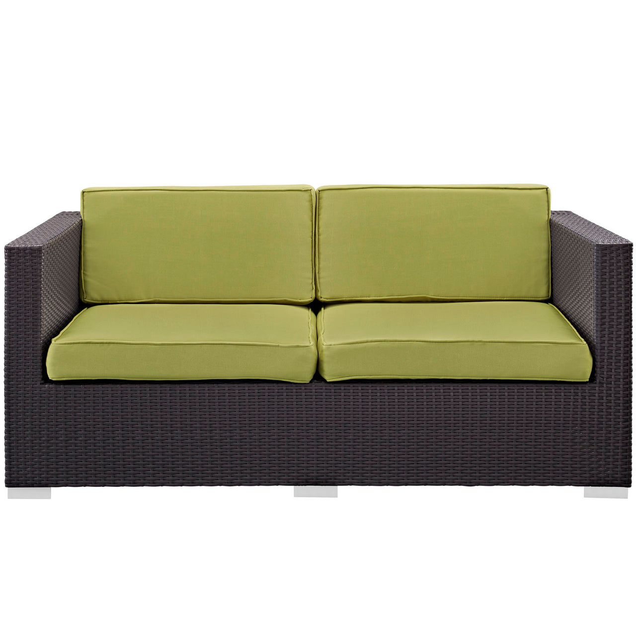 Gather Outdoor Patio Loveseat, Espresso & Peridot