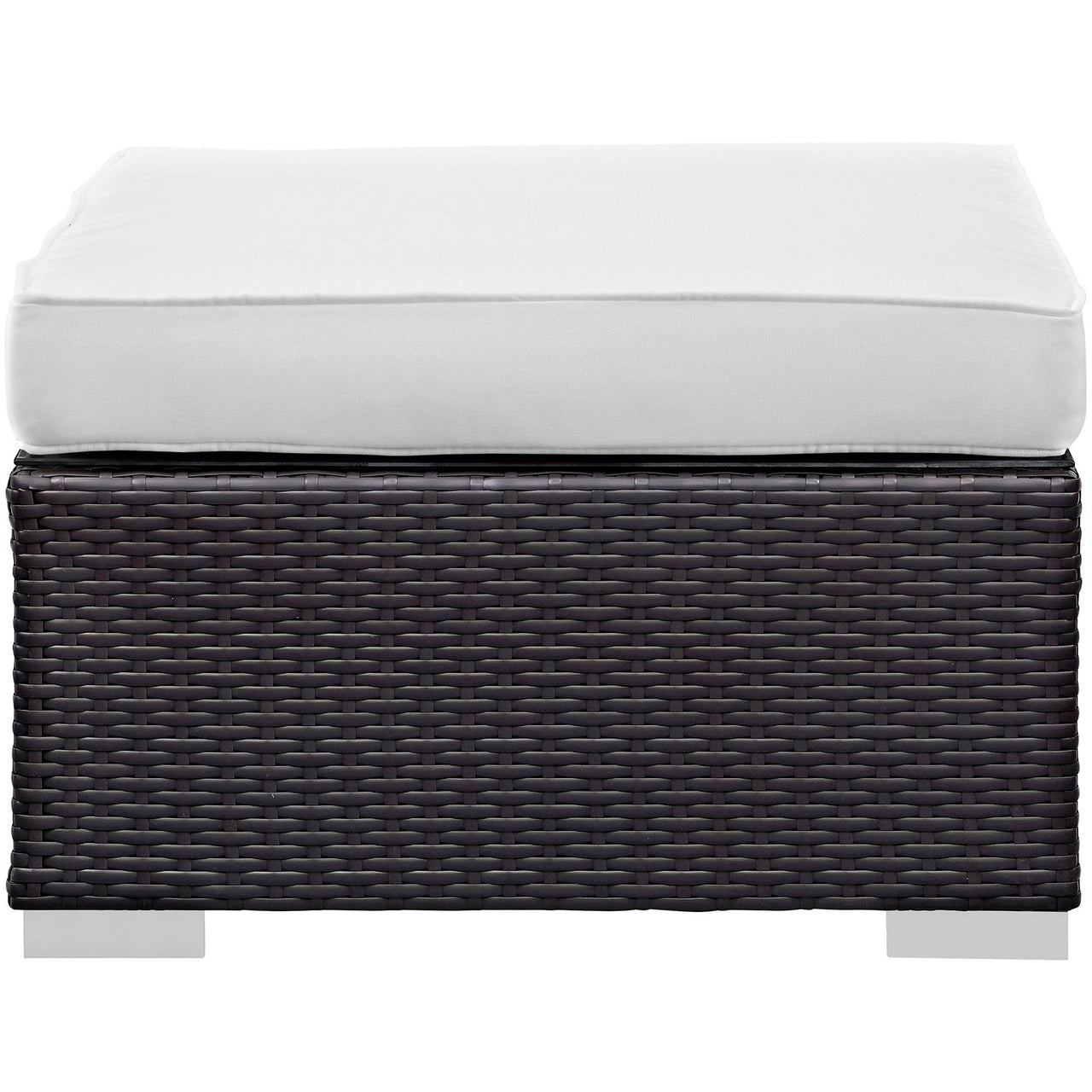 Conversation 5-Piece Alfresco Sectional Set, Espresso & White