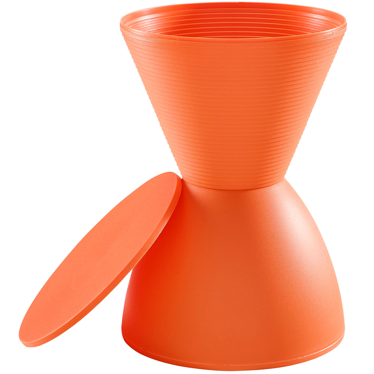 Haste Indoor | Outdoor Backless Stool | Side Table, Orange