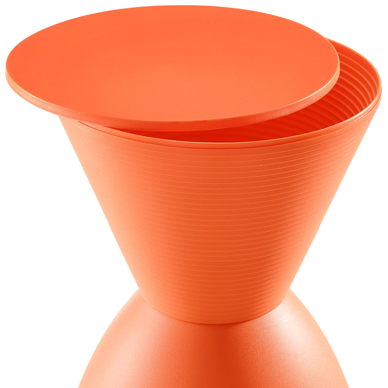 Haste Indoor | Outdoor Backless Stool | Side Table, Orange