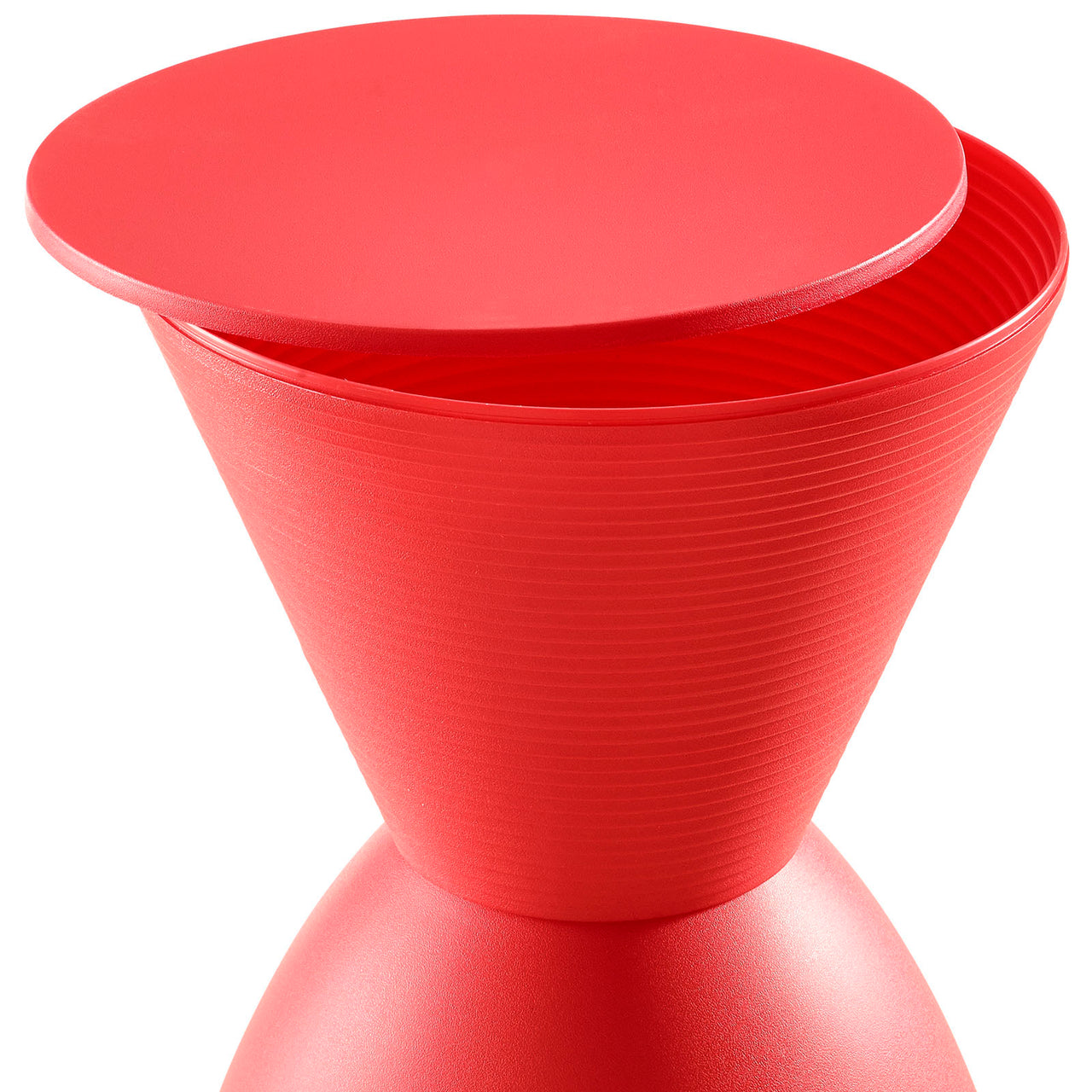 Perpetual Indoor | Outdoor Backless Stool | Side Table, Red