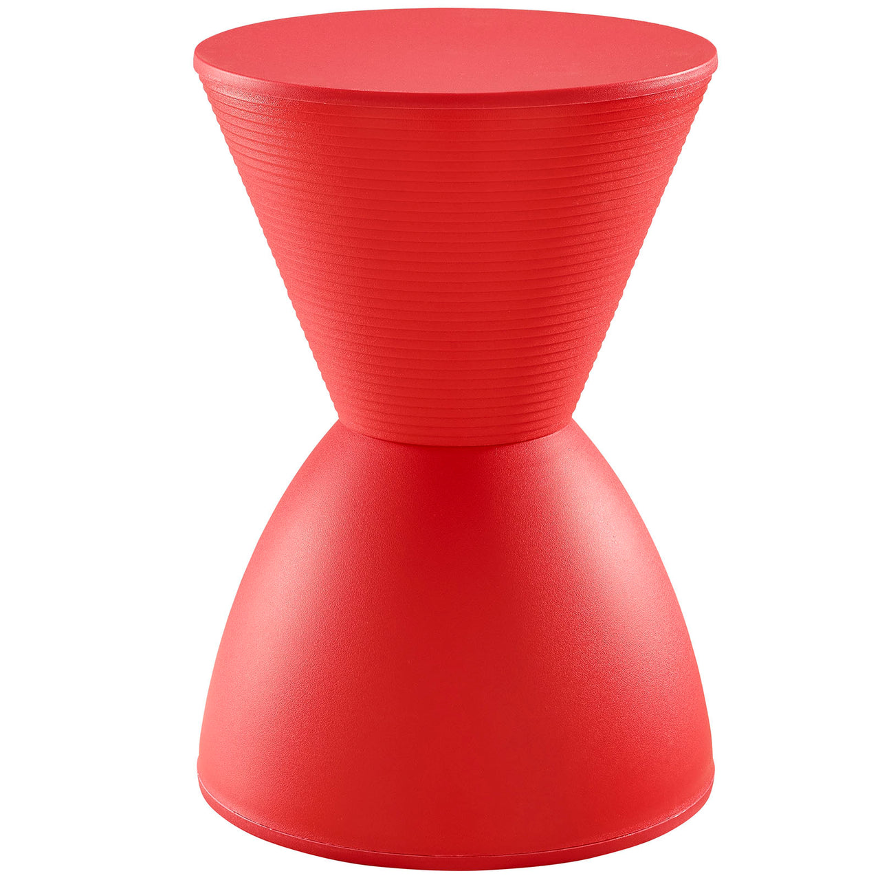 Perpetual Indoor | Outdoor Backless Stool | Side Table, Red