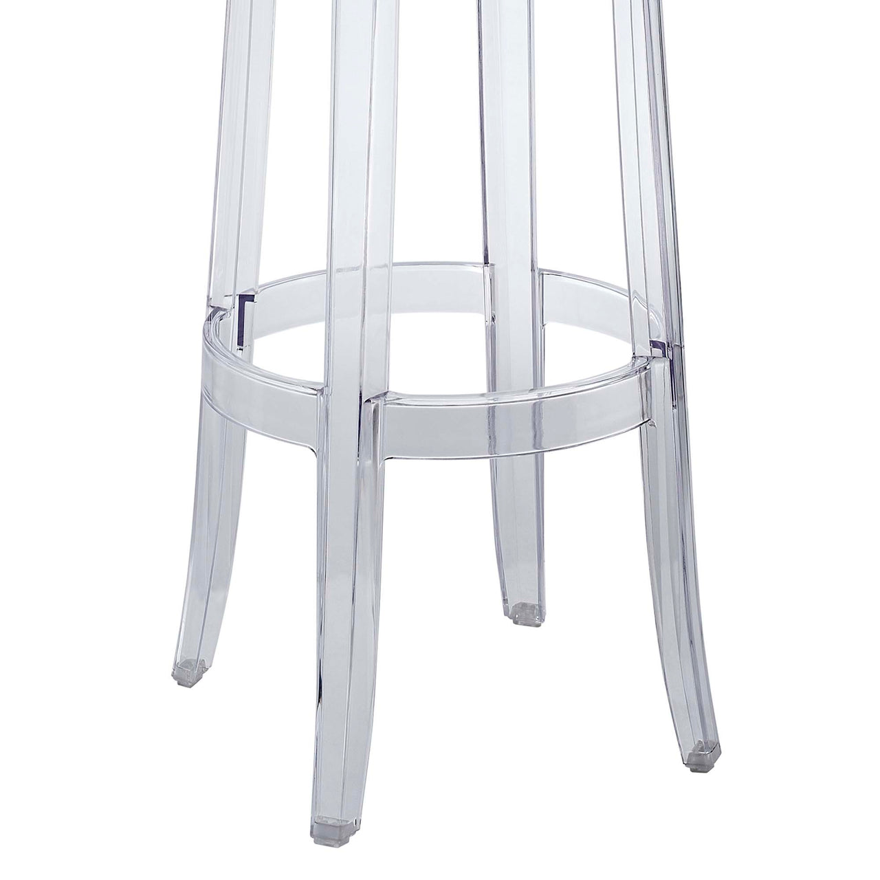 Elysian Indoor | Outdoor Backless Bar Stool, Clear