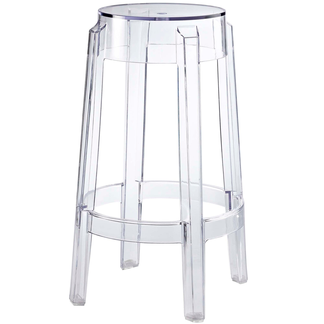 Casper Backless Counter Stool, Clear
