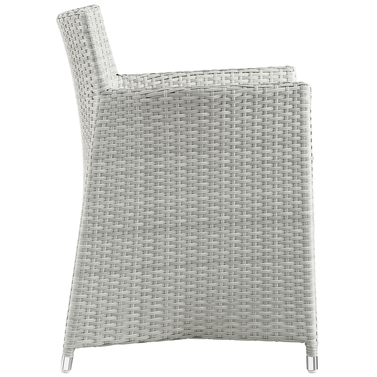 Junction Outdoor Patio Wicker Armchair Set of 2, Gray & White