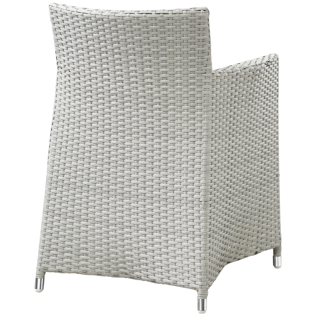 Junction Outdoor Patio Wicker Armchair Set of 2, Gray & White