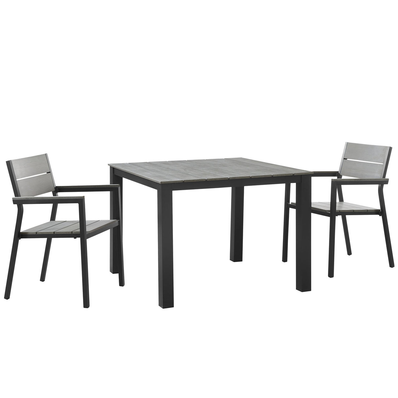 Seaboard 3-Piece Alfresco Dining Set, Brown & Gray
