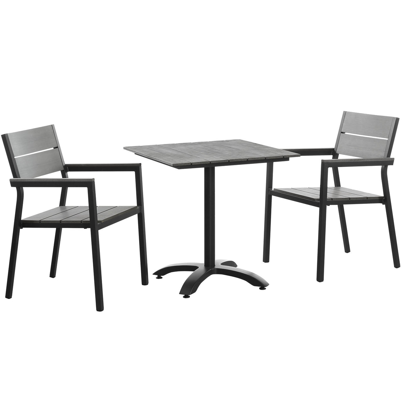 Seaboard 3-Piece Alfresco Dining Set, Brown & Gray