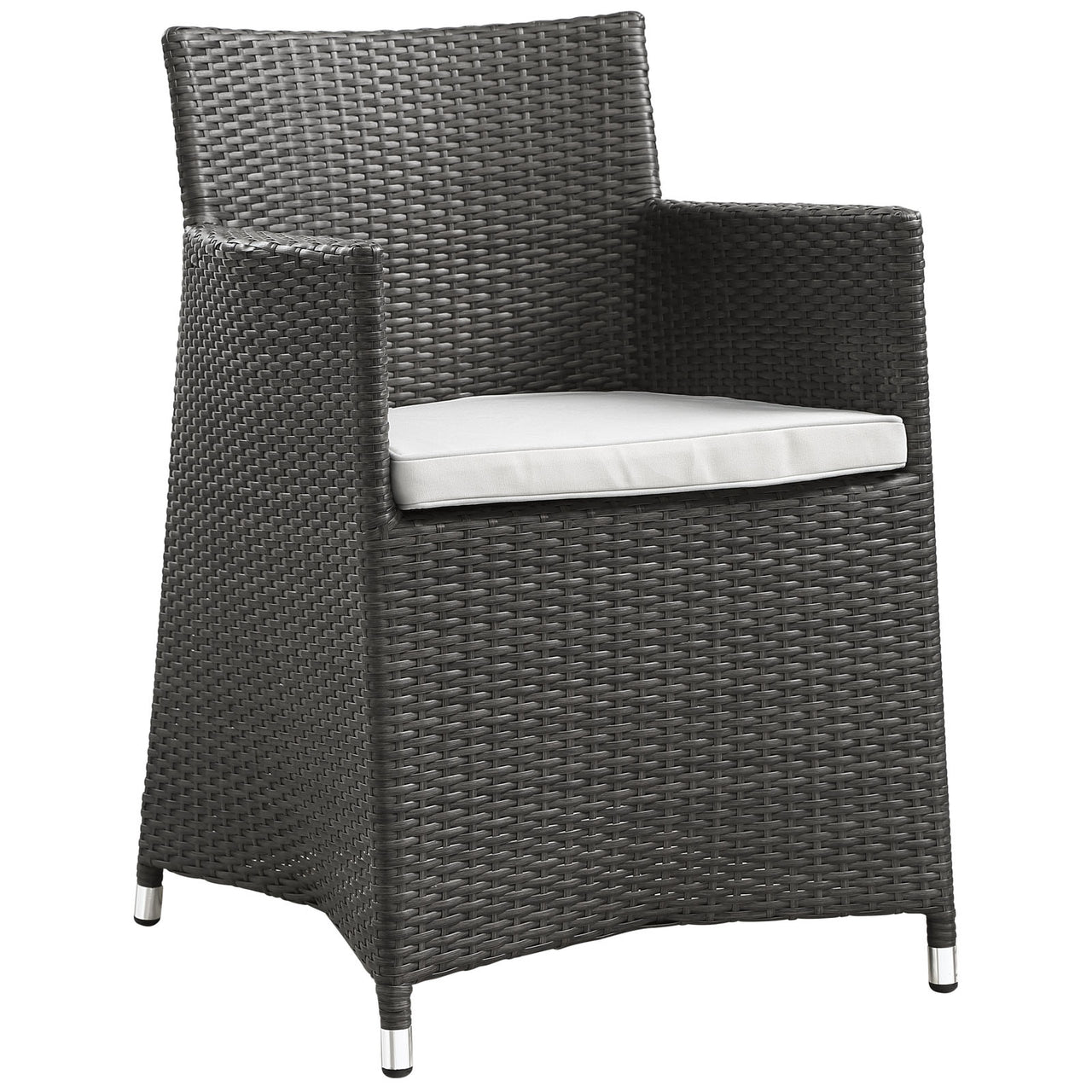 Junction 5 Piece Outdoor Patio Dining Set, Brown & White
