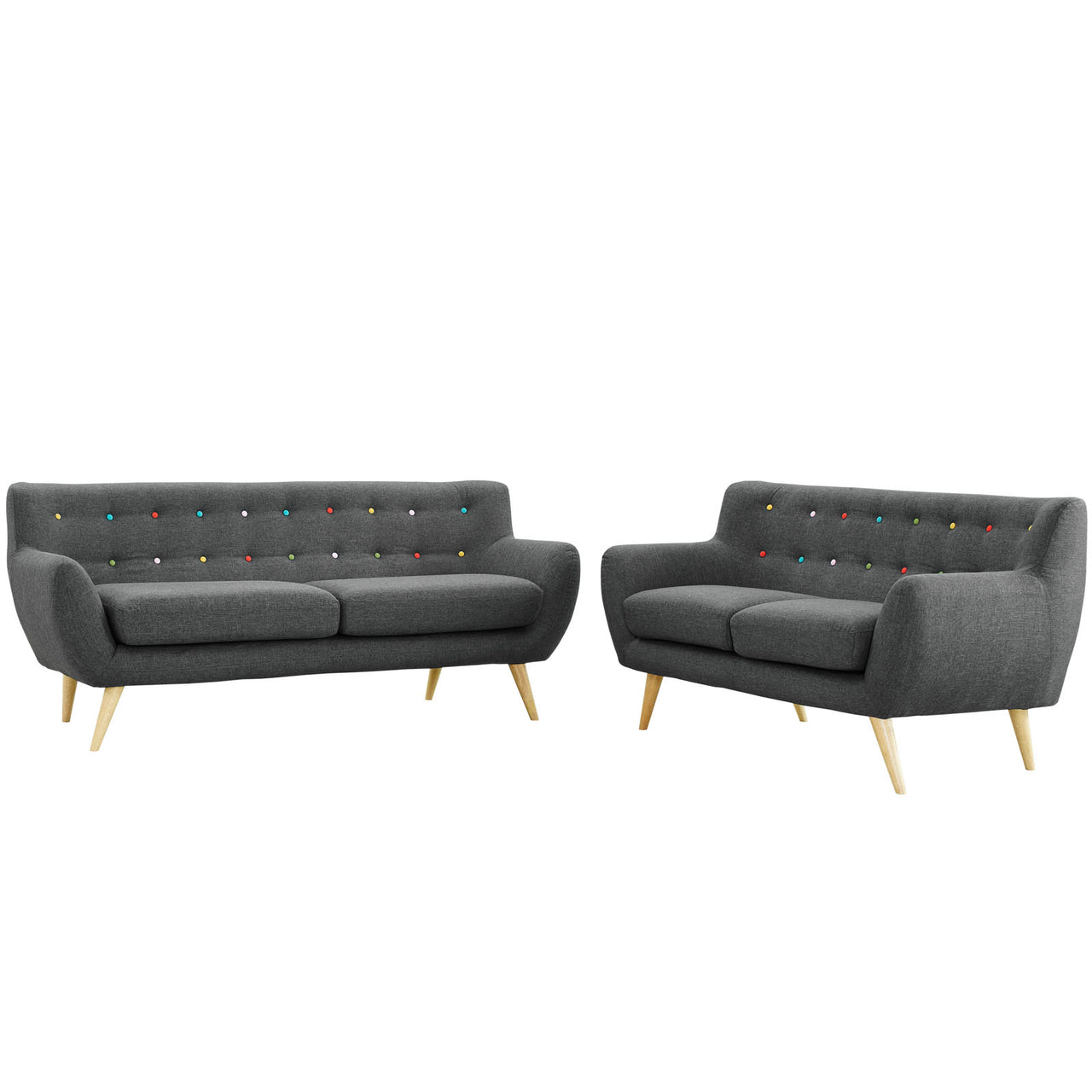 Engage 2-Piece Living Room Set, Gray