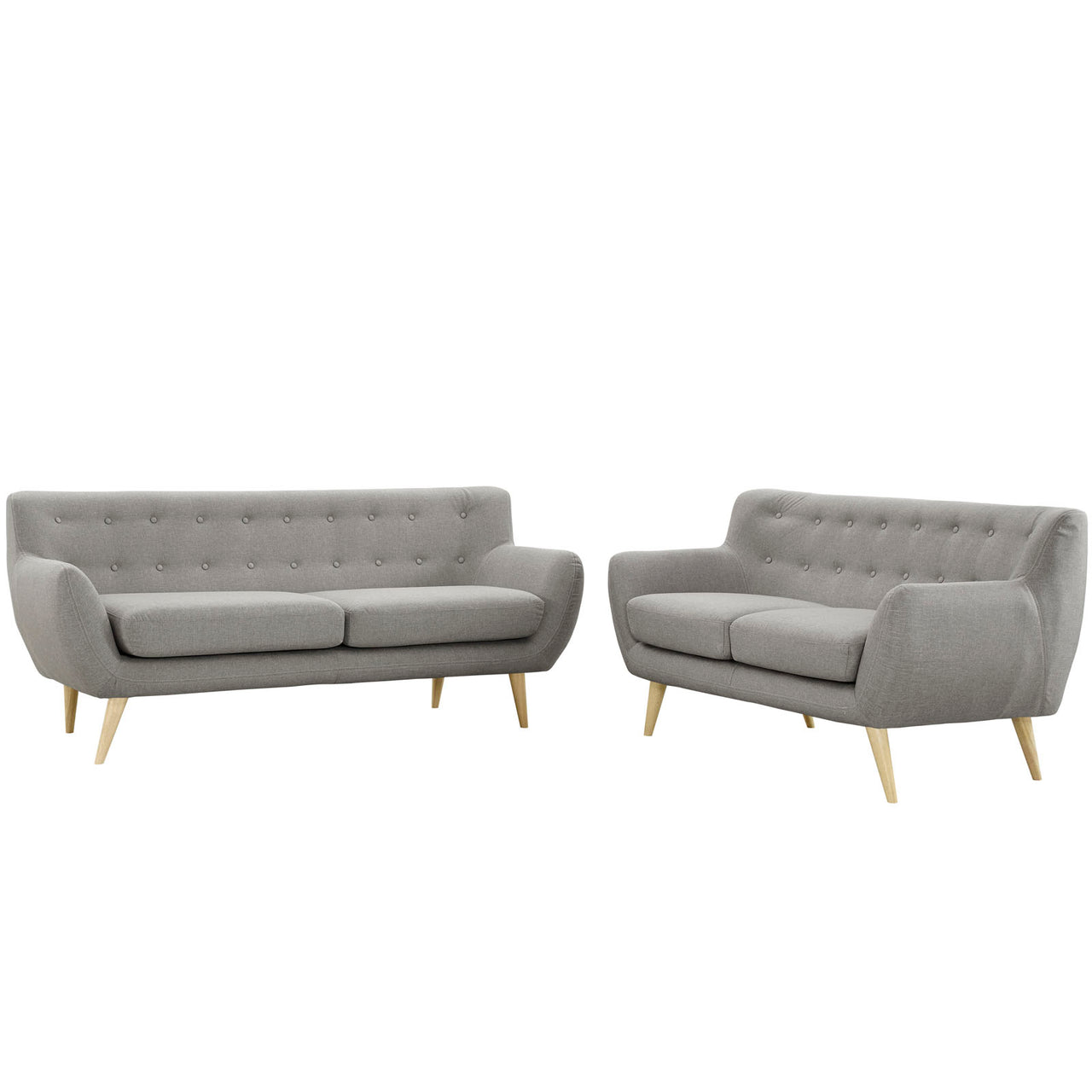 Remark 2 Piece Living Room Set, Light Gray