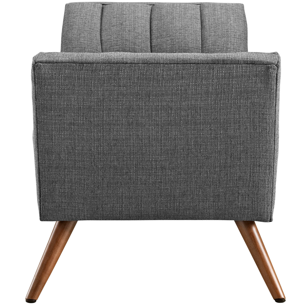 Sloped Fabric Bench, Gray