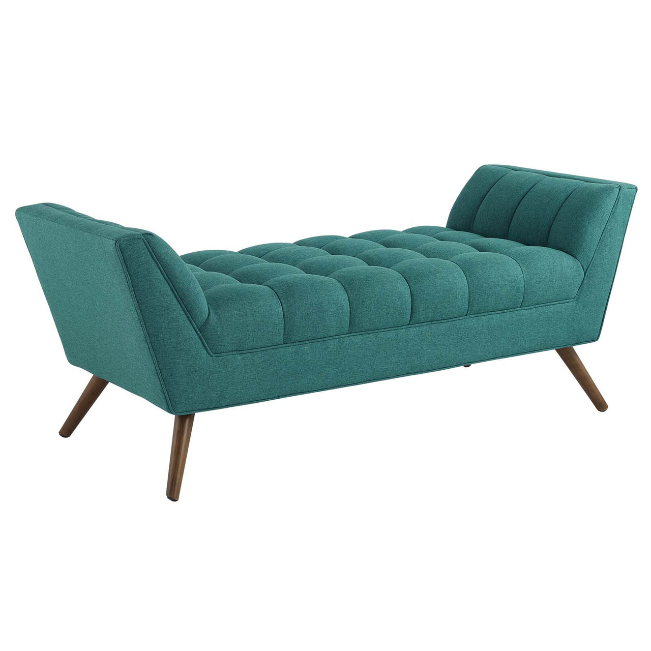 Sloped Fabric Bench, Teal
