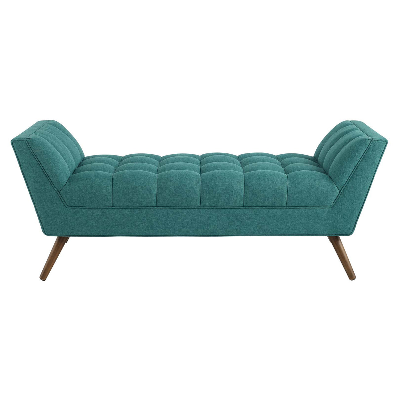 Sloped Fabric Bench, Teal