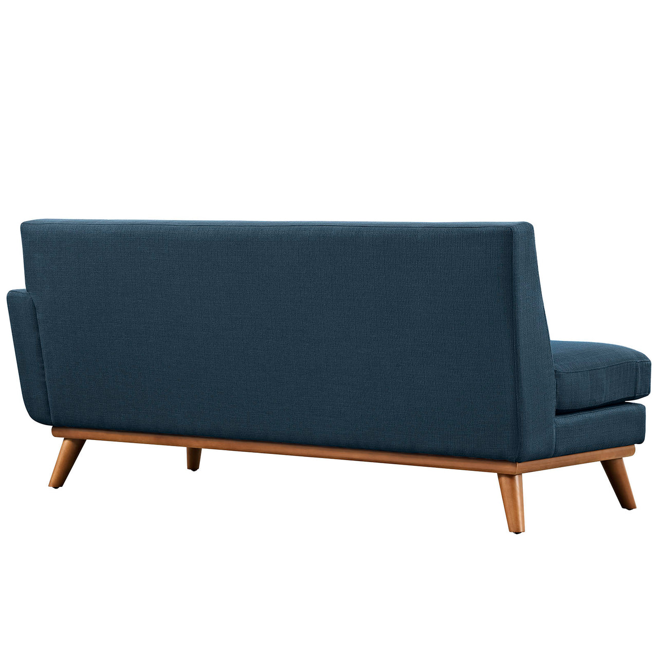 Rendezvous Right-Arm Fabric Loveseat | Modular Sectional Component, Azure