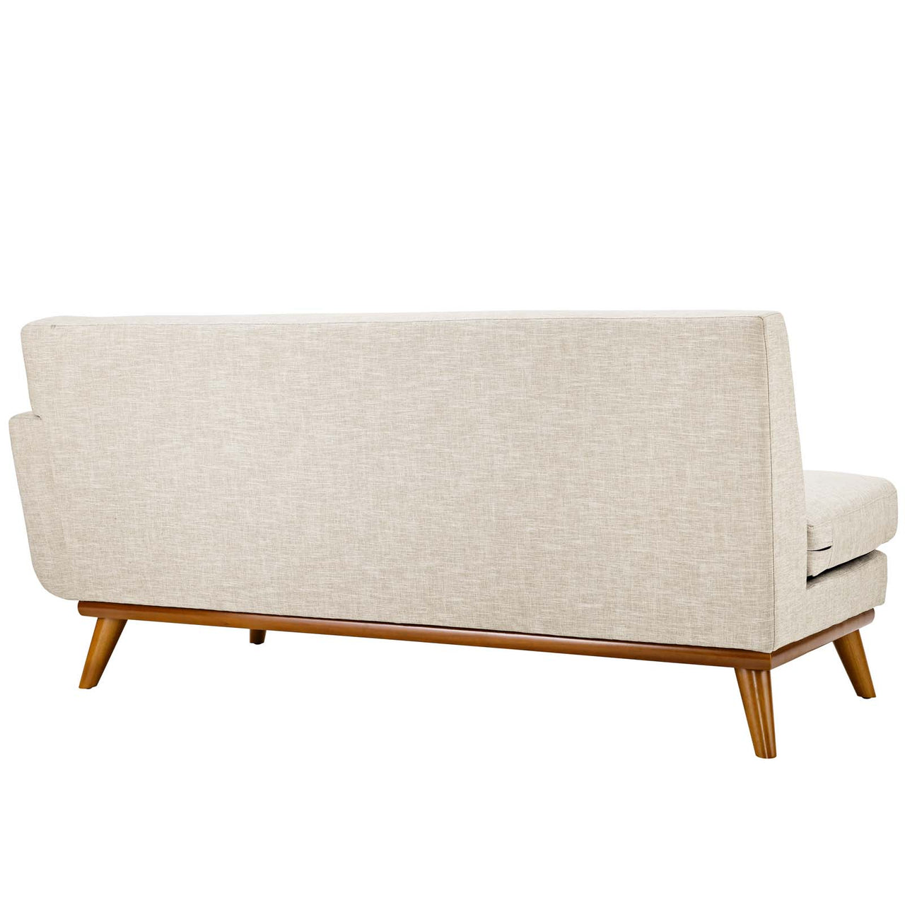 Engage Right-Arm Upholstered Fabric Loveseat | Modular Sectional Component, Beige