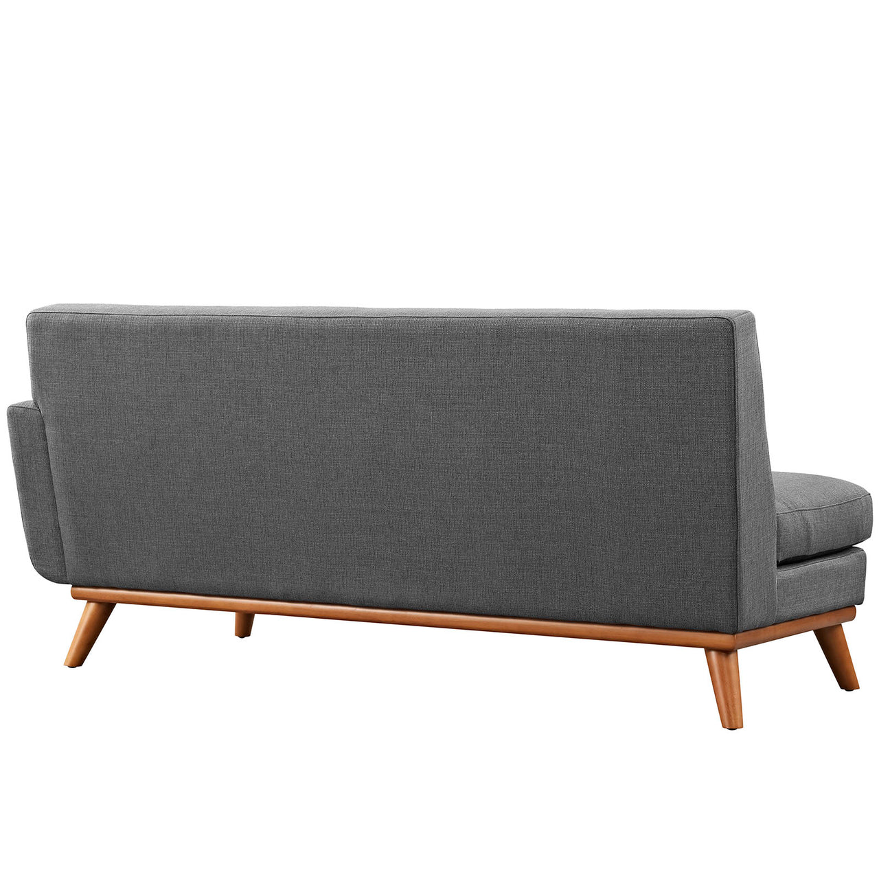 Rendezvous Right-Arm Fabric Loveseat | Modular Sectional Component, Gray