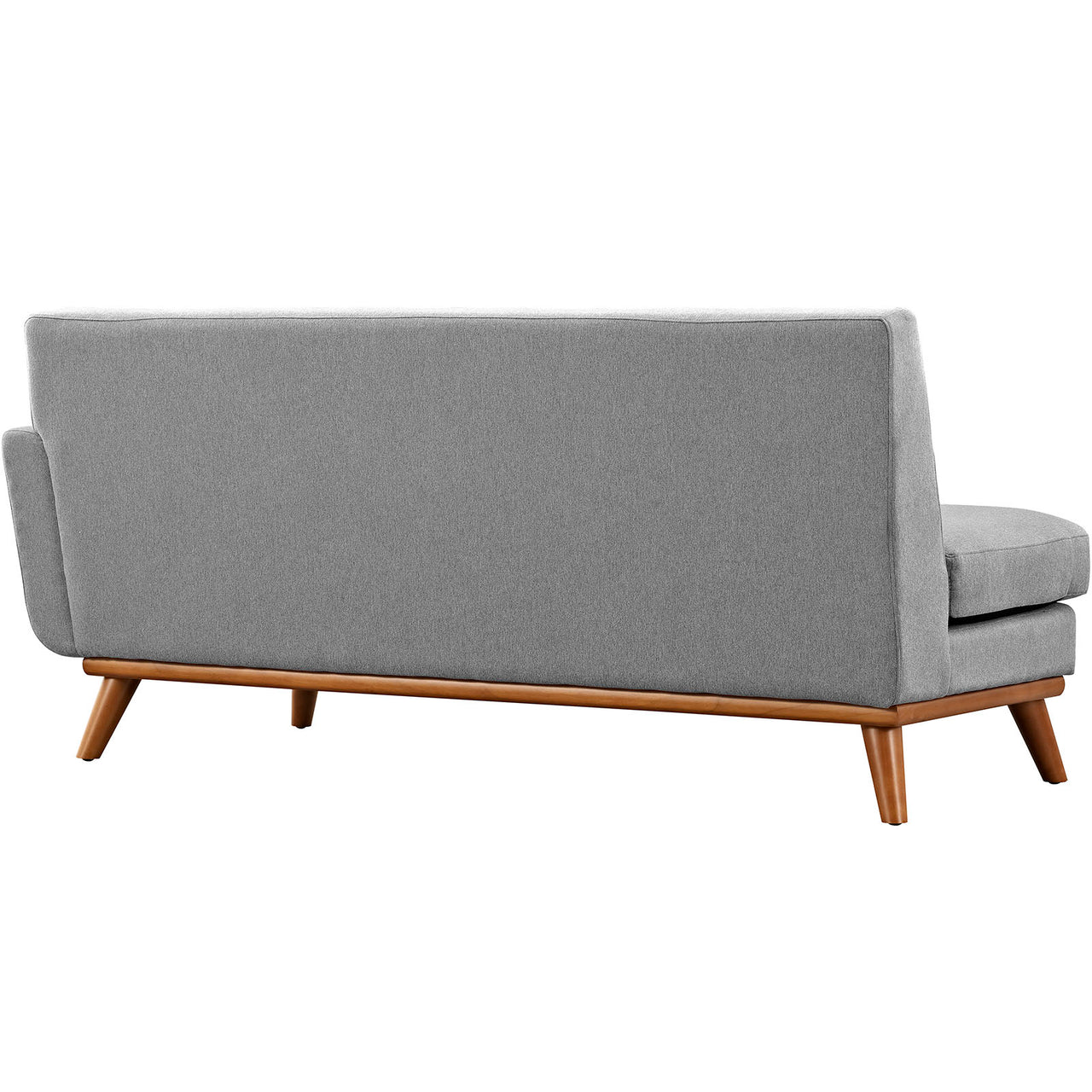 Rendezvous Right-Arm Fabric Loveseat | Modular Sectional Component, Light Gray