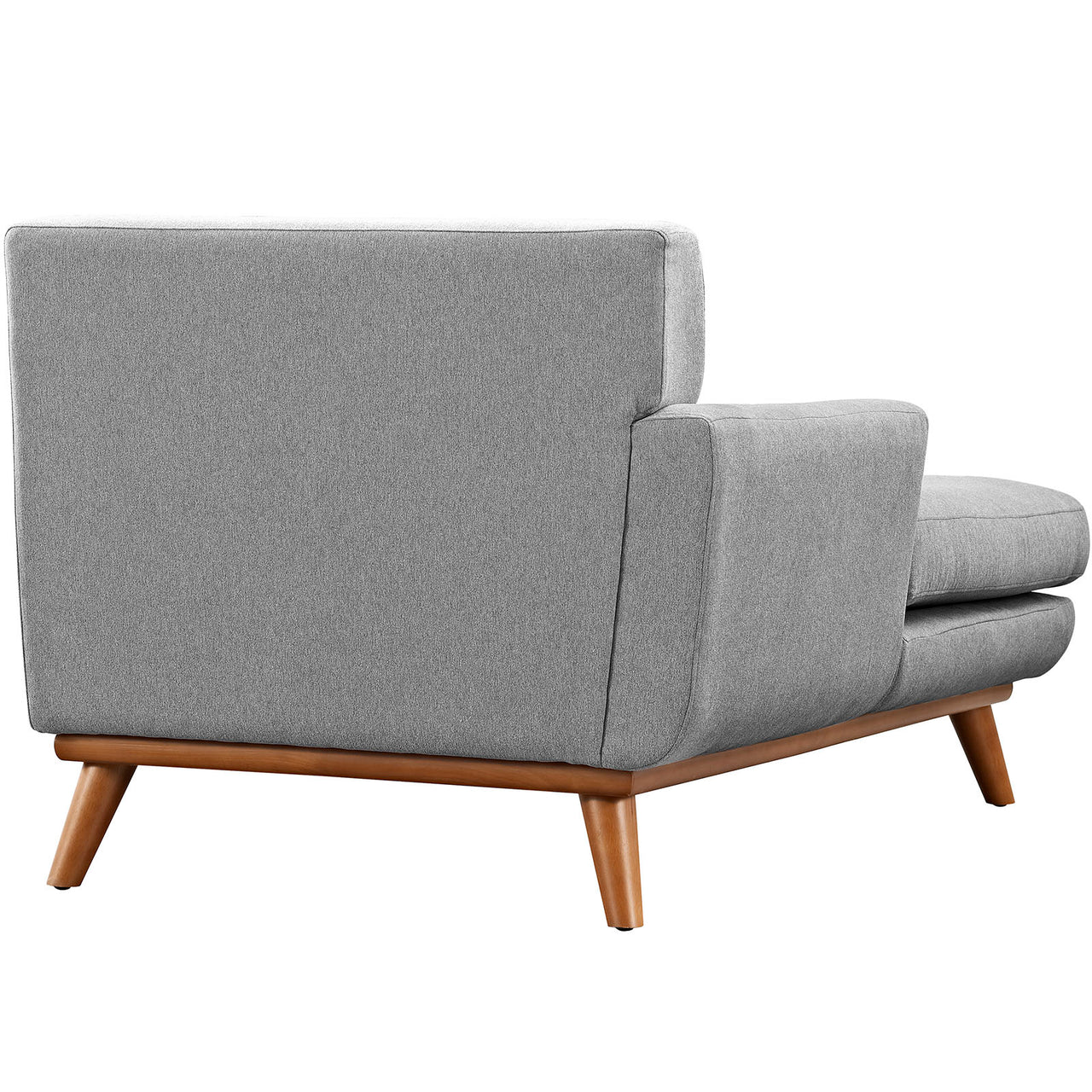 Engage Left-Facing Upholstered Fabric Chaise | Modular Sectional Component, Expectation Gray