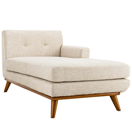Rendezvous Right-Facing Fabric Chaise | Modular Sectional Component, Beige