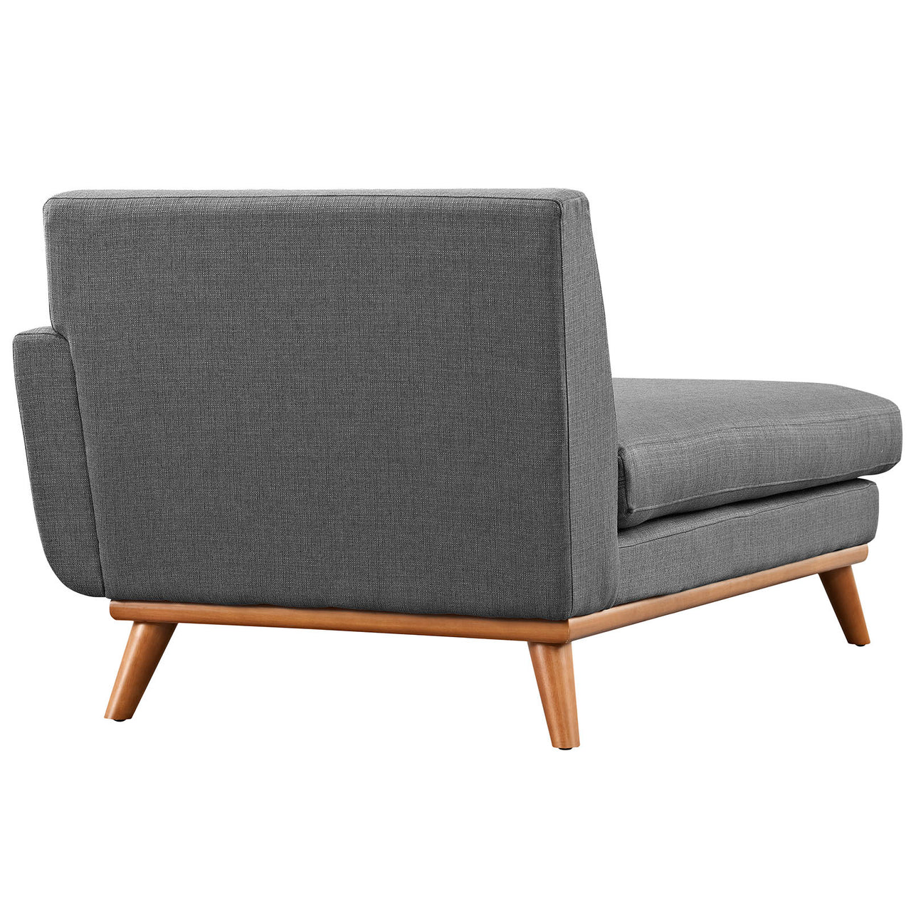 Rendezvous Right-Facing Fabric Chaise | Modular Sectional Component, Gray