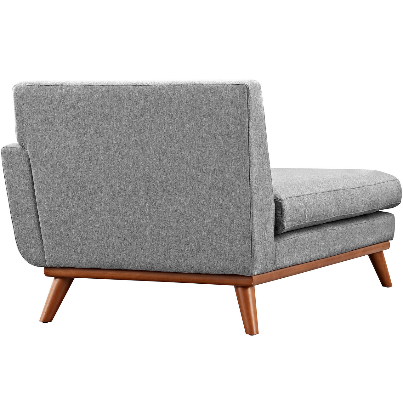 Rendezvous Right-Facing Fabric Chaise | Modular Sectional Component, Light Gray