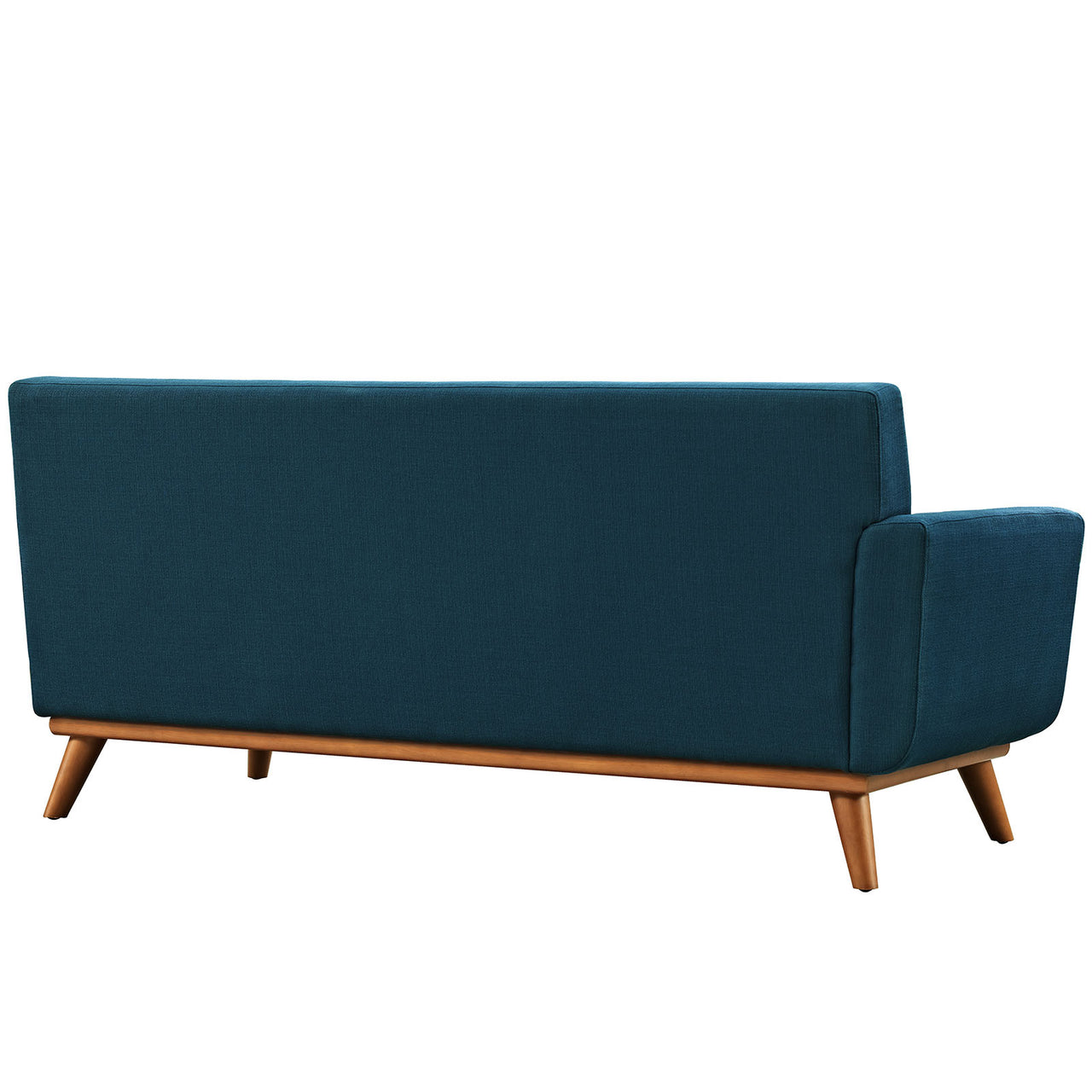 Rendezvous L-Shaped Fabric Sectional Sofa, Azure