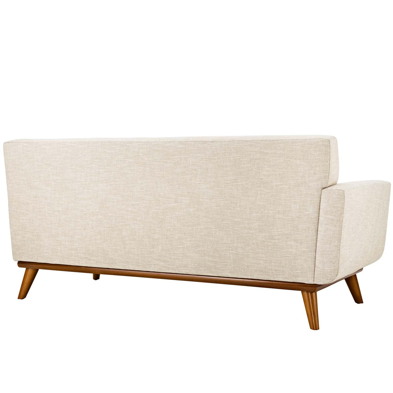 Rendezvous Left-Arm Fabric Loveseat | Modular Sectional Component, Beige