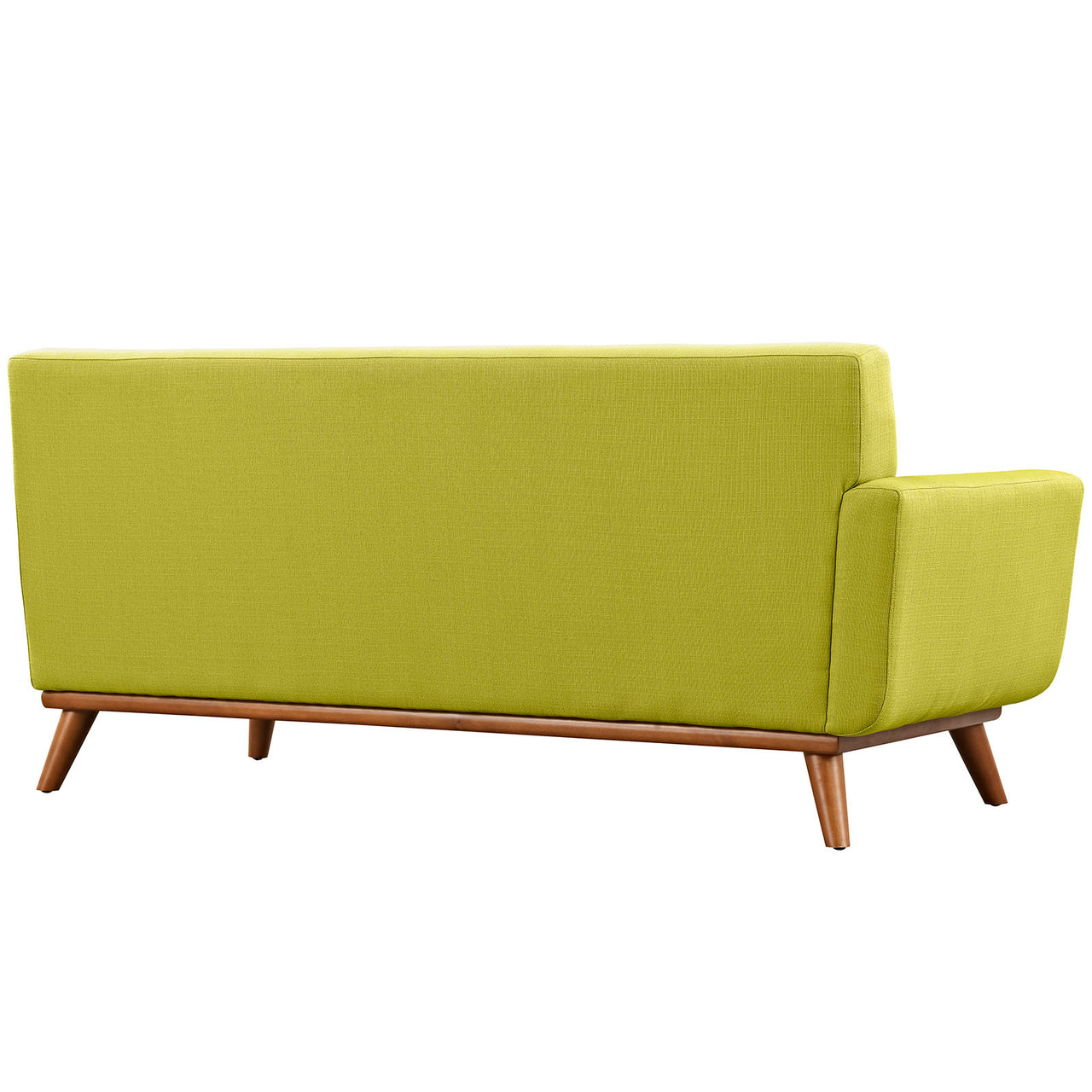 Rendezvous Left-Arm Fabric Loveseat | Modular Sectional Component, Chartreuse