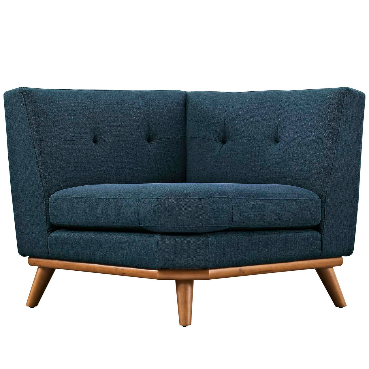 Engage Upholstered Fabric Corner Chair | Modular Sectional Component, Azure