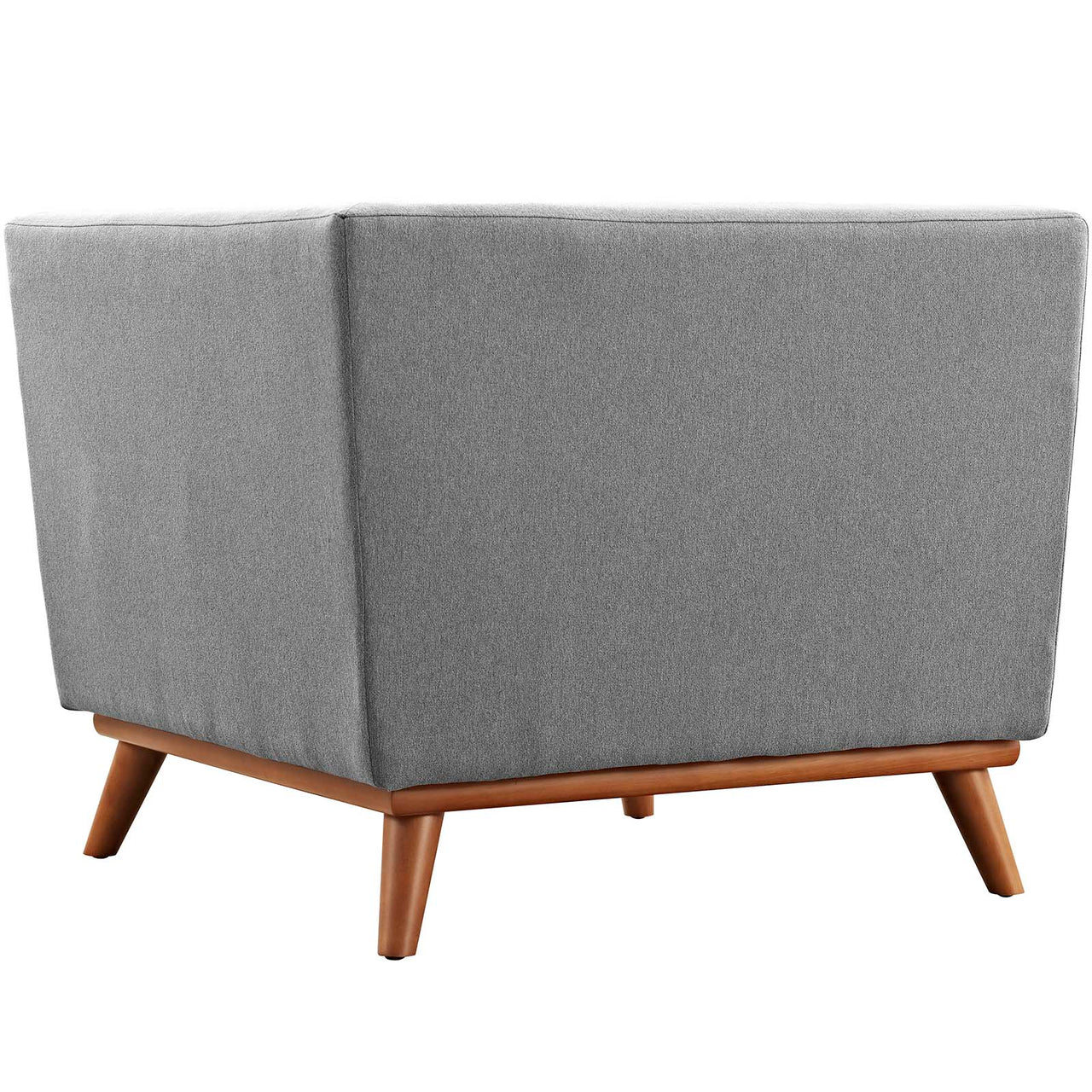 Rendezvous Textured Fabric Corner Chair | Modular Sectional Component, Light Gray
