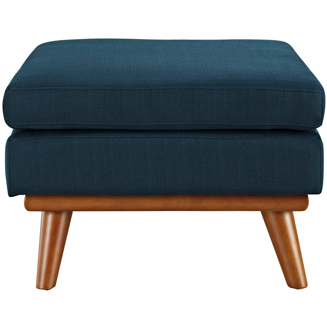 Rendezvous Textured Fabric Ottoman | Modular Sectional Component, Azure