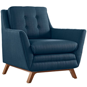 Beguile Upholstered Fabric Armchair, Azure